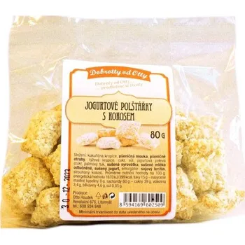 Polštářky jogurtové s kokosem 80g Dobrotty 1932