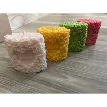 umělá květina Růže s nápisem, Barva: Růžová