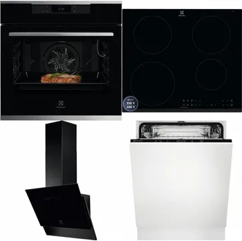Set domácích spotřebičů ELECTROLUX KOEBP39X + ELECTROLUX LIR60433B + ELECTROLUX LFV616K + ELECTROLUX EEA27200L