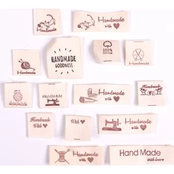 Bavlněné štítky mix - balení 15 ks