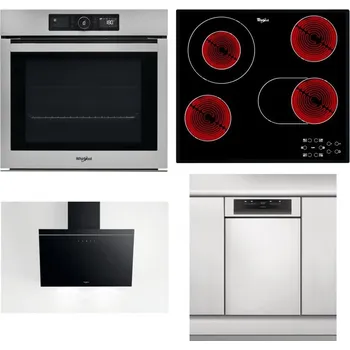 Set domácích spotřebičů WHIRLPOOL AKZ9 9480 IX + WHIRLPOOL AKT 8190/BA + WHIRLPOOL AKR 62F LT K + WHIRLPOOL WSBO 3O34 PF X