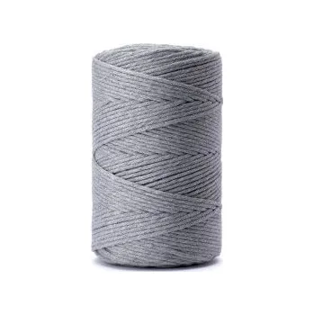 Příze Yarn Melow Šňůra Angel 3mm Šedá (Yarn Melow Macramé šňůra Angel Šedá )