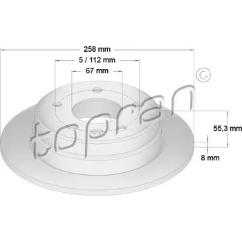 Brzdový systém Brzdový kotouč, , 1684230212, A1684230212, TOPRAN, 401 056