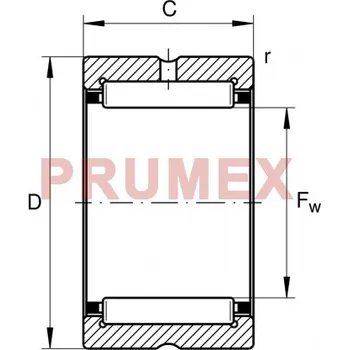 INA NK 29/20-TV-XL jehlové ložisko bez vnitřního kroužku