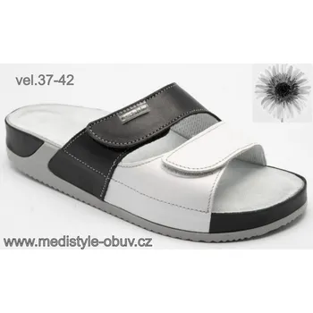 Dámská zdravotní obuv MEDISTYLE INGRID 1I-J16-1 zdravotní pantofel černo-bílá, --- - 36