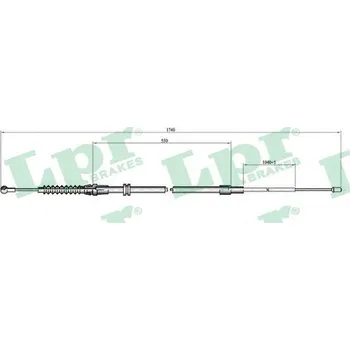 Lanko parkovací brzdy Tažné lanko, parkovací brzda, , 2K9609721E, LPR, C1118B