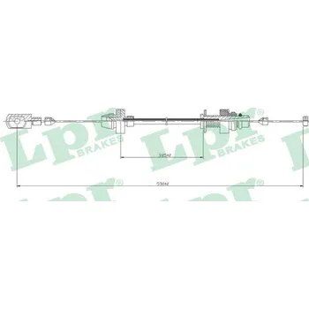 Lanko parkovací brzdy Lanko plynu, , 46431041, LPR, C0161A