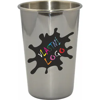 ON-DESIGN Hrnek nerezový 330 ml s vlastním potiskem Barva: stříbrná