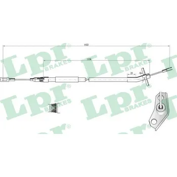 Lanko parkovací brzdy Tažné lanko, parkovací brzda, , 2D0609721A, 9044200185, LPR, C0445B