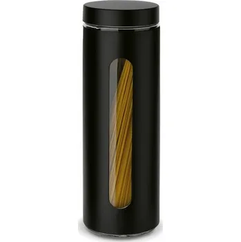 Dóza na potraviny Dóza sklo d10x31cm ČERNÁ+průhled, 1900ml