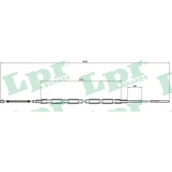 Lanko parkovací brzdy Tažné lanko, parkovací brzda, , 179609721, LPR, C0302B