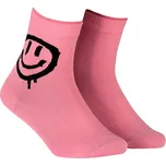 Dívčí ponožky se vzorem WOLA SMAJLÍK růžové Velikost: 33-35