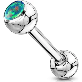 Piercing Šperky4U Piercing do jazyka s opálem - PJ0003-G