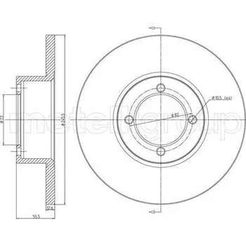 Brzdový kotouč Brzdový kotouč, , 569014, 569015, 569026, 90008001, 9280751, METELLI, 23-0022