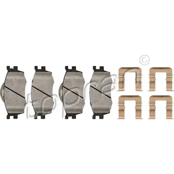 Brzdová destička Sada brzdových destiček, kotoučová brzda, , 581011JA10, TOPRAN, 820 698