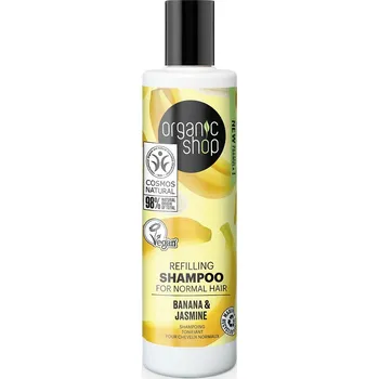 Šampon Organic Shop Vyživující šampon pro normální vlasy Banán a jasmín 280 ml