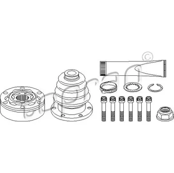 Poloosa kola Sada kloubů, hnací hřídel, , 6N0498103, 6N0498103V, 6N0498103X, TOPRAN, 108 117