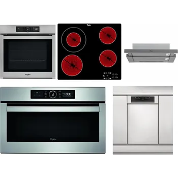 Set domácích spotřebičů WHIRLPOOL AKZ9 9480 IX + WHIRLPOOL AKT 8130/NE + WHIRLPOOL AKR 749/1 IX + WHIRLPOOL ABSOLUTE AMW 730 IX + WHIRLPOOL WSBO 3O34 PF X