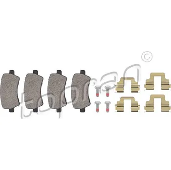 Brzdový systém Sada brzdových destiček, kotoučová brzda, , 1439866, 1459450, 1503969, 1752093, 30671574, 30671575, 30742491, 30742516, 30794554, 30794555, 31317482, 31317483, 31408670, 31445796, 6G912M008FA, TOPRAN, 304 763