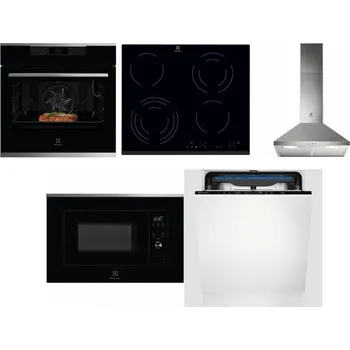 Set domácích spotřebičů ELECTROLUX KOEBP39X + ELECTROLUX EHF6343FOK + ELECTROLUX LFC316X + ELECTROLUX LMS2203EMX + ELECTROLUX EES48200L