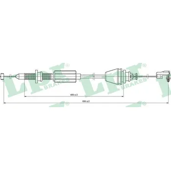Lanko parkovací brzdy Lanko plynu, , 7700416622, 7700427379, LPR, C0147A