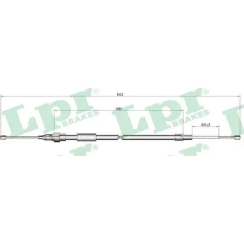 Lanko parkovací brzdy Tažné lanko, parkovací brzda, , 8N0609721C, LPR, C0063B