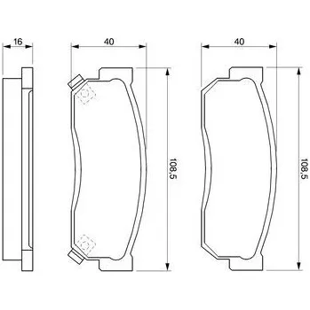 Brzdová destička Sada brzdových destiček, kotoučová brzda, , BOSCH, 0 986 424 160