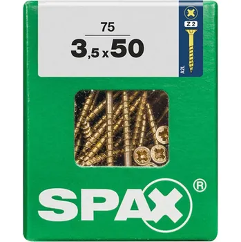 Vrut SPAX Vrut 3,5x50, zápustná hlava, PZ, YELLOX, 75 ks (L)
