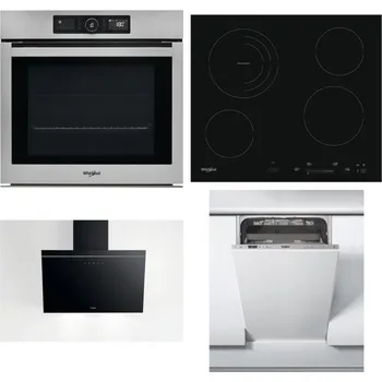 Set domácích spotřebičů WHIRLPOOL AKZ9 9480 IX + WHIRLPOOL AKT 8900 BA + WHIRLPOOL AKR 62F LT K + WHIRLPOOL WSIC 3M27 C