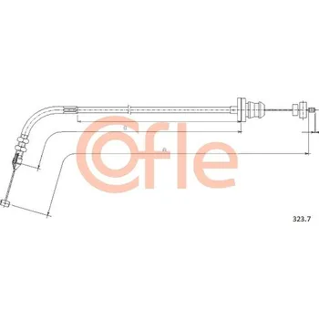 Lanko parkovací brzdy Lanko plynu, , 46454010, COFLE, 323.7