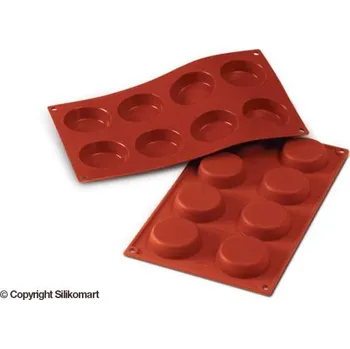 Forma na pečení Silikonová forma na koláče - kulaté pr. 6 cm (42 ml) - terakota silikon - Silikomart