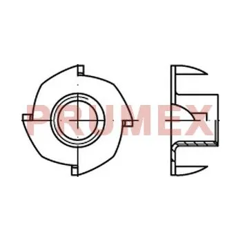 Matice Matice nýtovací zápustná M5 (1,5-3,5) nerez A2, rýhovaná