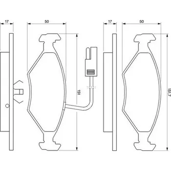 Brzdový systém Sada brzdových destiček, kotoučová brzda, , BOSCH, 0 986 424 178