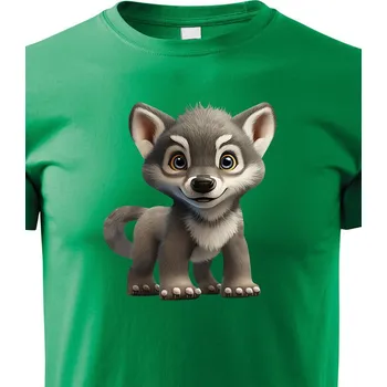 Chlapecké tričko Dětské triko Vlk, Barva Zelená, Velikost 110 cm/4 roky, Canvas Dětské tričko Bezvatriko.cz 1790