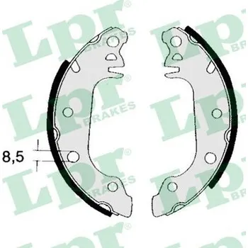 Brzdová čelist Sada brzdových čelistí, , 1569039, 1610610, 215156903, 5002996, 5010950, 5015671, 5016219, 5020561, 5021304, 88FX2200AA, 88FX2200CA, RA76SX2L362AA, RV82FB2200AA, LPR, 04710