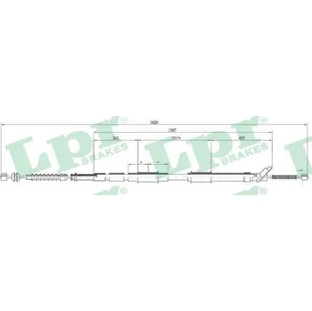 Lanko parkovací brzdy Tažné lanko, parkovací brzda, , 4643002040, 4643012300, LPR, C0873B