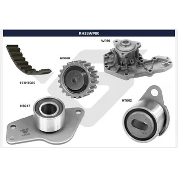 Rozvod motoru Vodni pumpa + sada ozubeneho remene, , HUTCHINSON, KH 33WP80