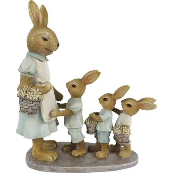 Velikonoční dekorace Velikonoční dekorace králičí rodiny - 17*7*19 cm