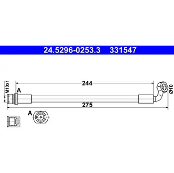 Brzdová hadice Brzdová hadice, , 9094702G16, 9094702H01, ATE, 24.5296-0253.3