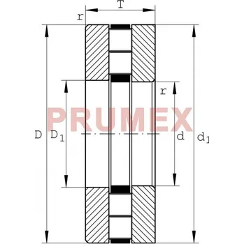 INA 89412-TV axiální válečkové ložisko