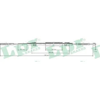 Lanko parkovací brzdy Tažné lanko, parkovací brzda, , 1H0609721, 1HM609721, LPR, C0939B