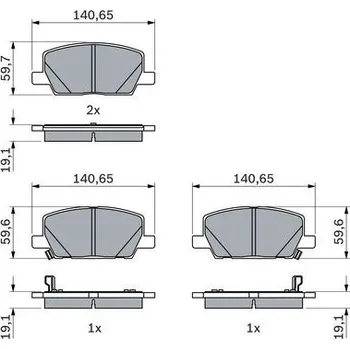 Brzdová destička Sada brzdových destiček, kotoučová brzda, , 42566753, 84720014, BOSCH, 0 986 424 896