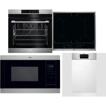 Set domácích spotřebičů AEG BPK742380M + AEG Mastery DoubleBridge IKE64450XB + AEG Mastery MSB2547D-M + AEG Mastery MaxiFlex FEE73517PM