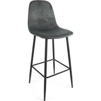 Barová židle BIZZOTTO Sametová barová židle IRELIA šedá 0733226