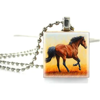 Řetízek Náhrdelník a přívěsek kůň