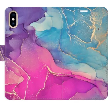 Pouzdro na mobilní telefon Flipové pouzdro iSaprio - Colour Marble 02 - iPhone X/XS