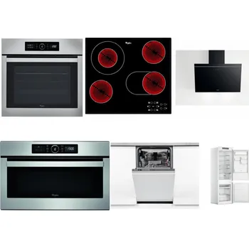 Set domácích spotřebičů WHIRLPOOL ABSOLUTE AKZ9 6230 IX + WHIRLPOOL AKT 8190/BA + WHIRLPOOL AKR 62F LT K + WHIRLPOOL ABSOLUTE AMW 730 IX + WHIRLPOOL WSIO 3O34 PFE X + WHIRLPOOL WHC18 T311