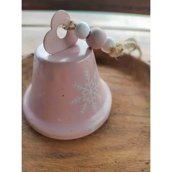 umělá květina Zvonek s vločkami Ø80 mm 2. jakost pudrová