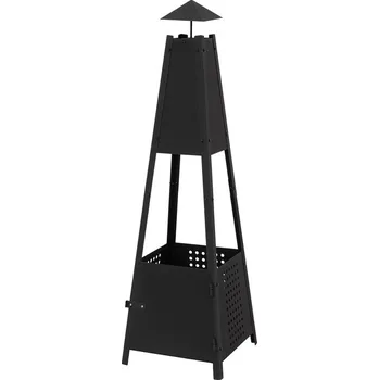 Pyramidový zahradní krb s komínem 29x100x30 cm