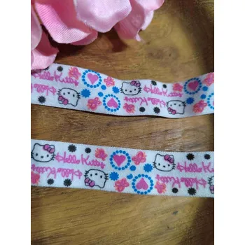 Textilie Lemovací pruženka půlená šíře 15 mm Hello Kitty